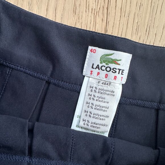 NWOT Lacoste Sport Pleated Tennis Skirt, Size 40, Navy, Lots of Stretch - Picture 3 of 7